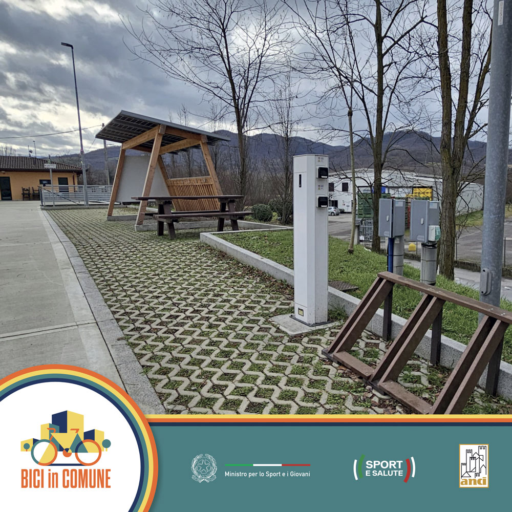 Una nuova area attrezzata per ciclisti, cittadini e visitatori.
